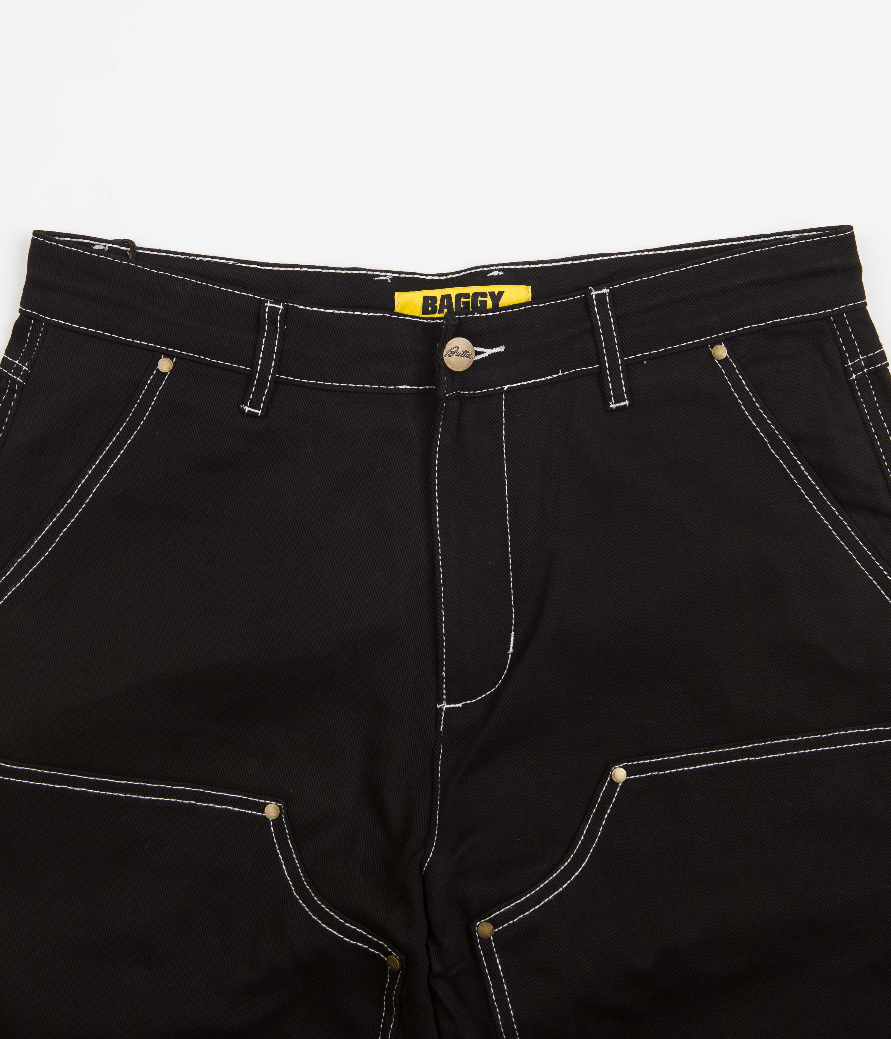 Butter Goods Double Knee Pants Black Flatspot