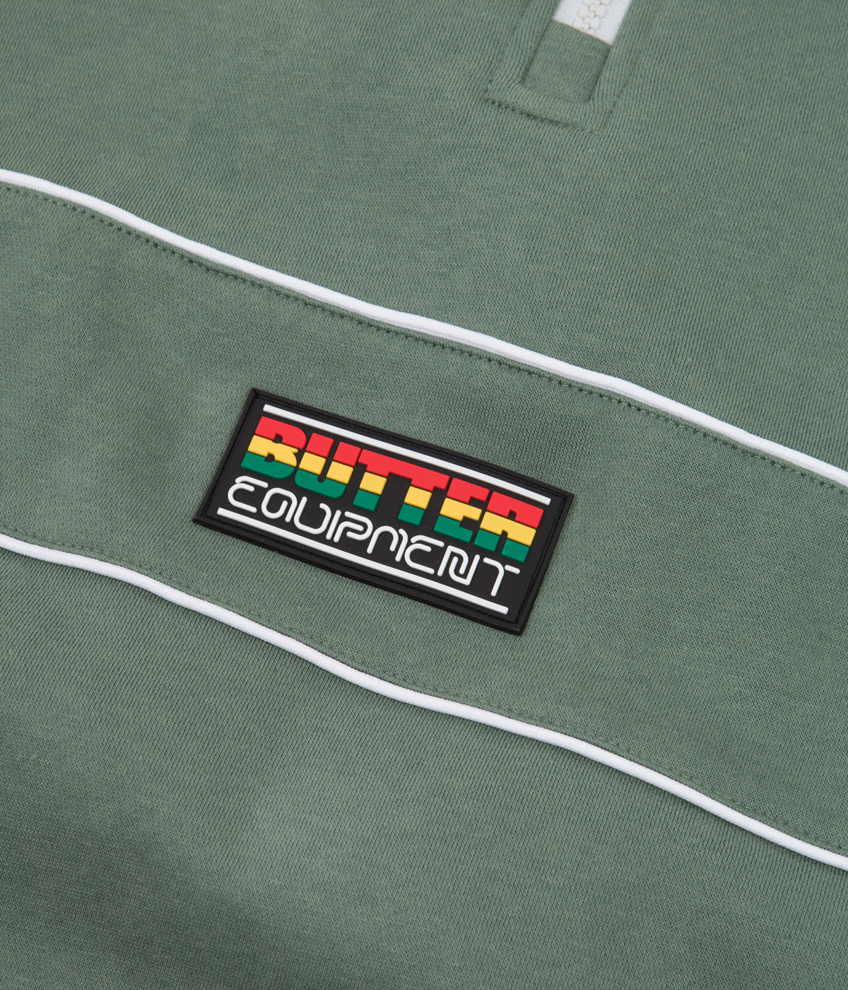 Butter Goods Downwind 1/4 Zip Sweatshirt Sage Flatspot