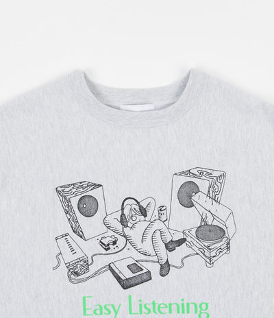Butter Goods Easy Listening Crewneck Sweatshirt - Heather Grey