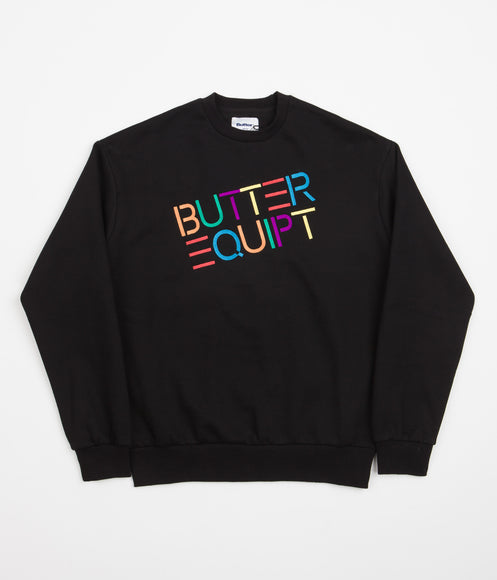 Butter Goods Equipt Crewneck Sweatshirt - Black | Flatspot