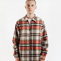 Butter Goods Flannel Plaid Overshirt - Natural / Rust / Brown thumbnail