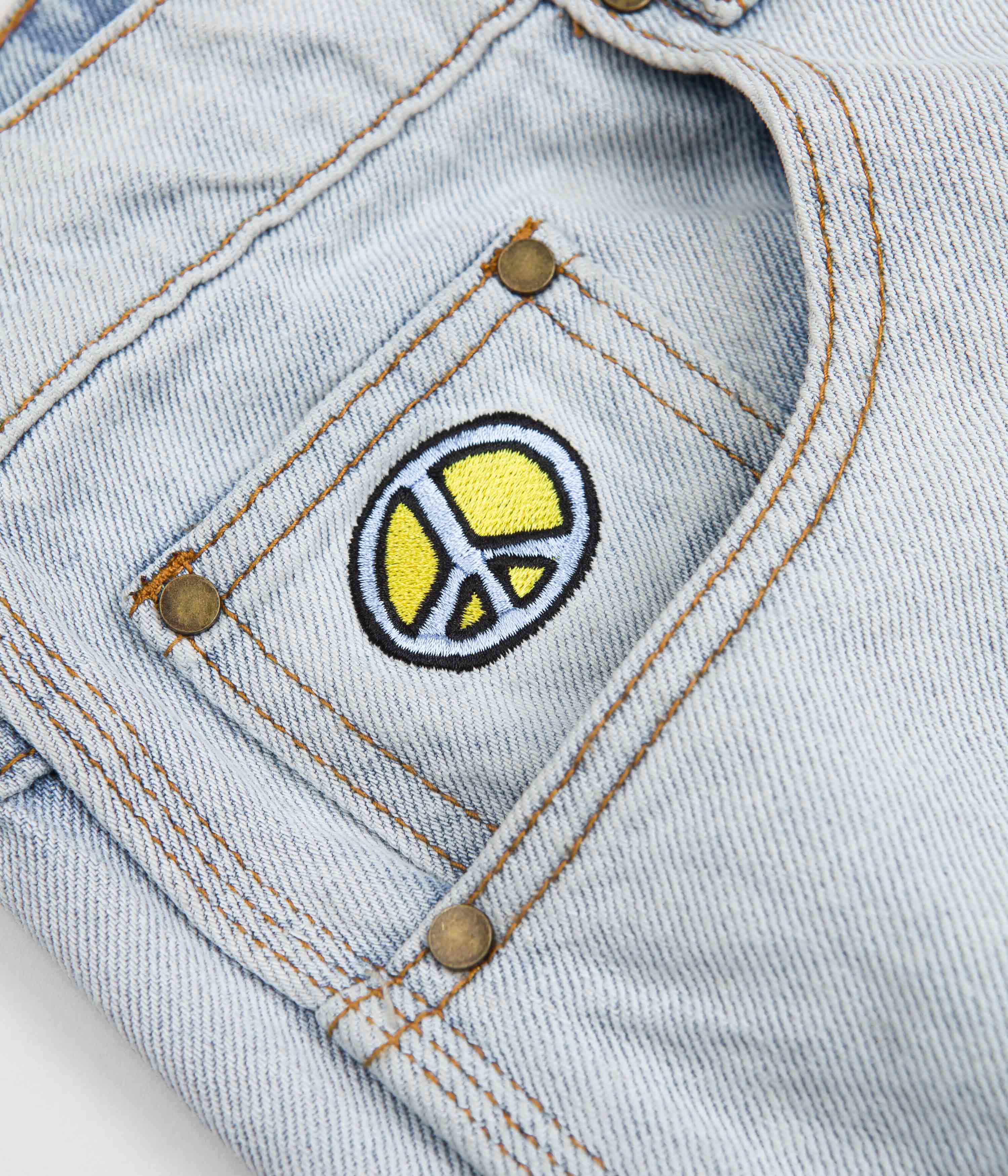 Butter Goods Flower Denim Jeans Light Blue Flatspot