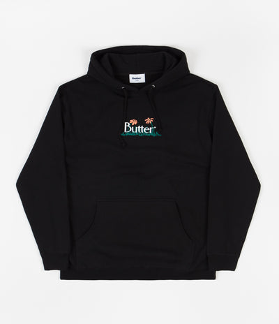 Butter Goods Flowers Classic Logo Pullover Hoodie - Black