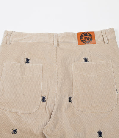 Butter Goods Fly Corduroy Pants - Natural / Navy