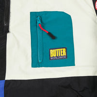 Butter Goods Foley 1/4 Zip Pullover Jacket - Black / Royal / Cream thumbnail