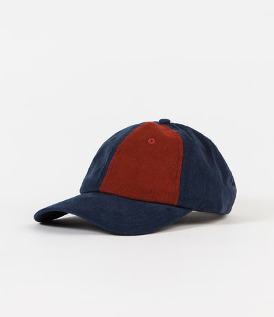 Butter Goods Fractions 6 Panel Cap - Navy / Rust