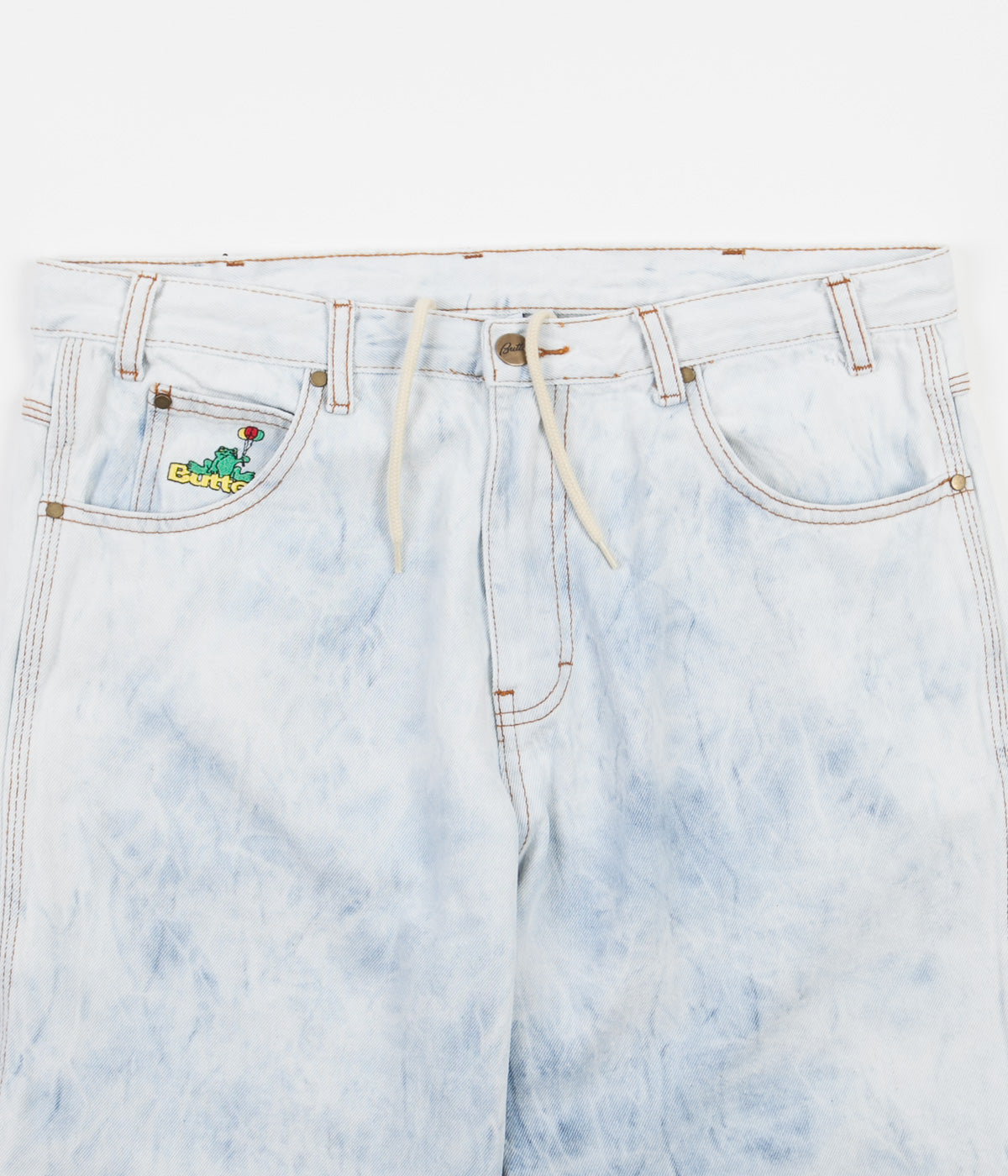 Butter Goods Frog Denim Pants Bleach Flatspot
