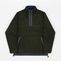 Butter Goods Glacier Sherpa 1/4 Zip Jacket - Forest thumbnail