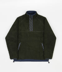 Butter Goods Glacier Sherpa 1/4 Zip Jacket - Forest