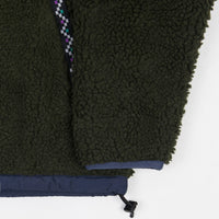 Butter Goods Glacier Sherpa 1/4 Zip Jacket - Forest thumbnail