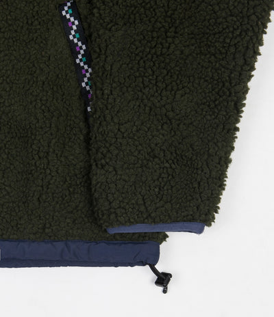 Butter Goods Glacier Sherpa 1/4 Zip Jacket - Forest