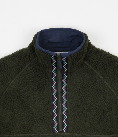 Butter Goods Glacier Sherpa 1/4 Zip Jacket - Forest