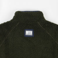 Butter Goods Glacier Sherpa 1/4 Zip Jacket - Forest thumbnail