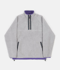 Butter Goods Glacier Sherpa 1/4 Zip Jacket - Light Grey