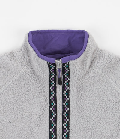 Butter Goods Glacier Sherpa 1/4 Zip Jacket - Light Grey