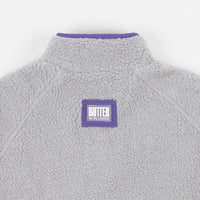 Butter Goods Glacier Sherpa 1/4 Zip Jacket - Light Grey thumbnail
