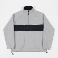 Butter Goods Hampshire 1/4 Zip Sweatshirt - Heather Grey / Navy thumbnail