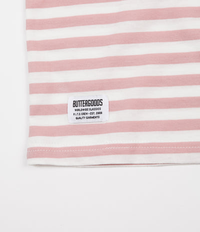 Butter Goods Hampshire Stripe T-Shirt - Coral