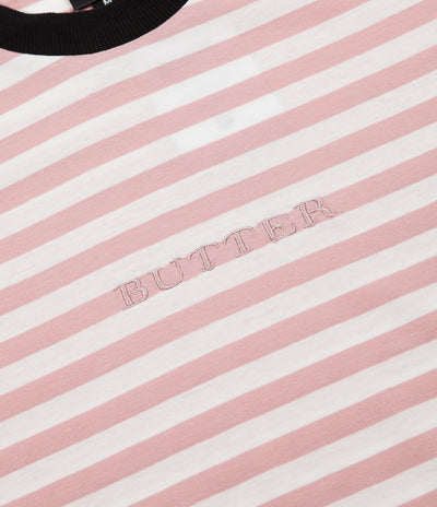 Butter Goods Hampshire Stripe T-Shirt - Coral