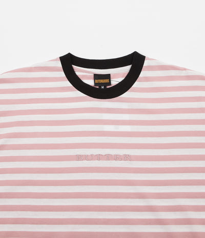 Butter Goods Hampshire Stripe T-Shirt - Coral