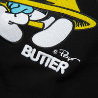 Butter Goods x The Smurfs Harmony Crewneck Sweatshirt - Black thumbnail
