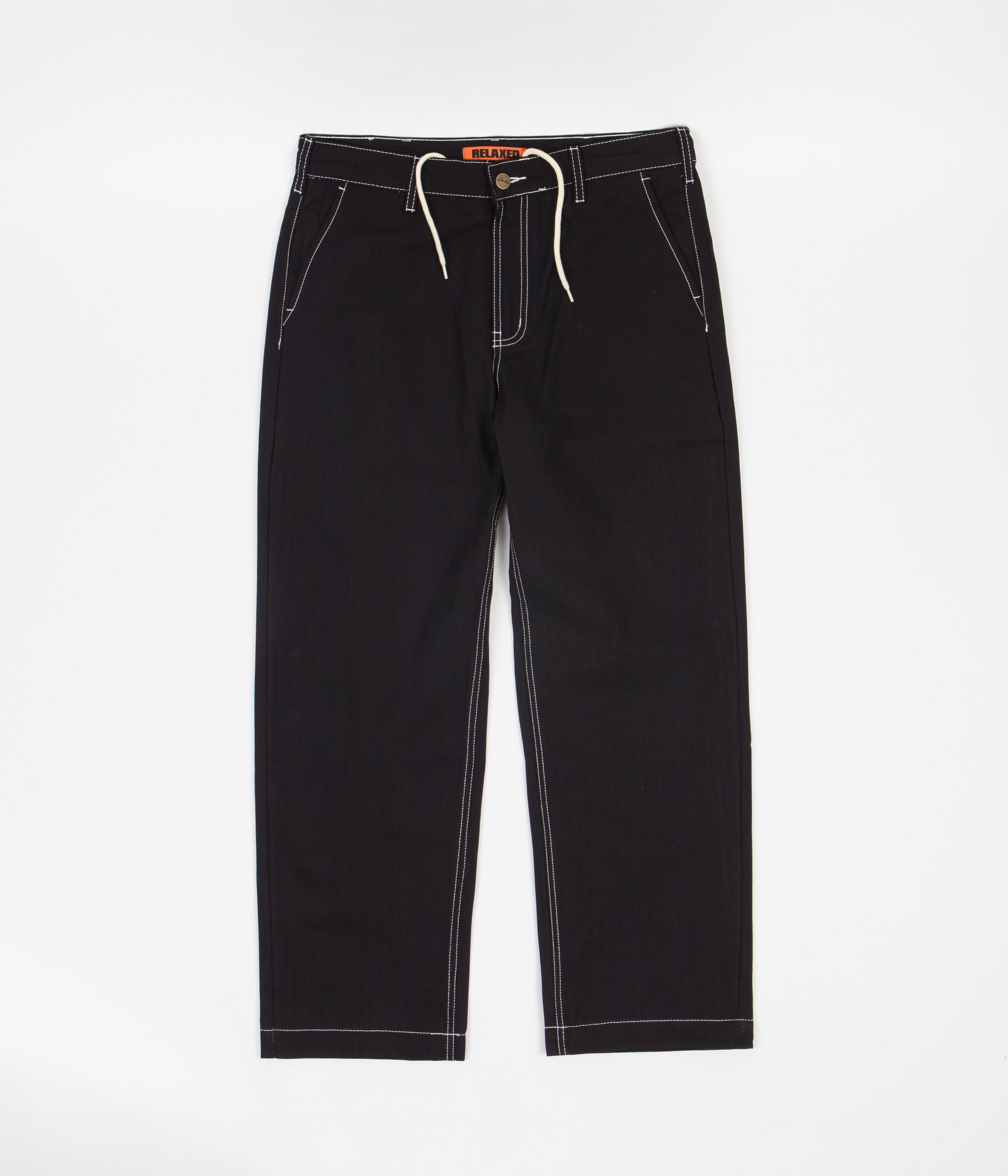 Butter Goods Herringbone Pants Black Flatspot