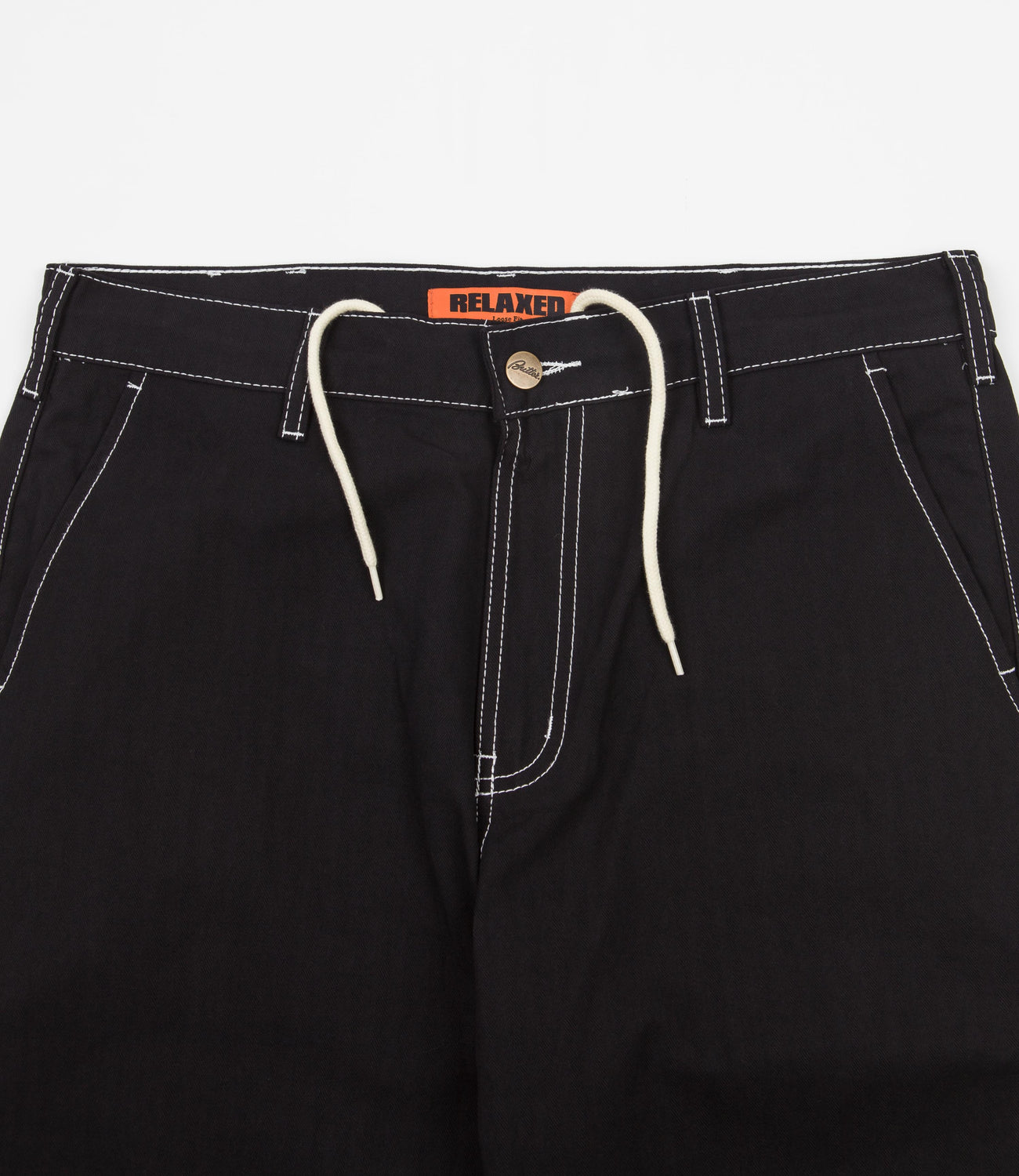 Butter Goods Herringbone Pants Black Flatspot