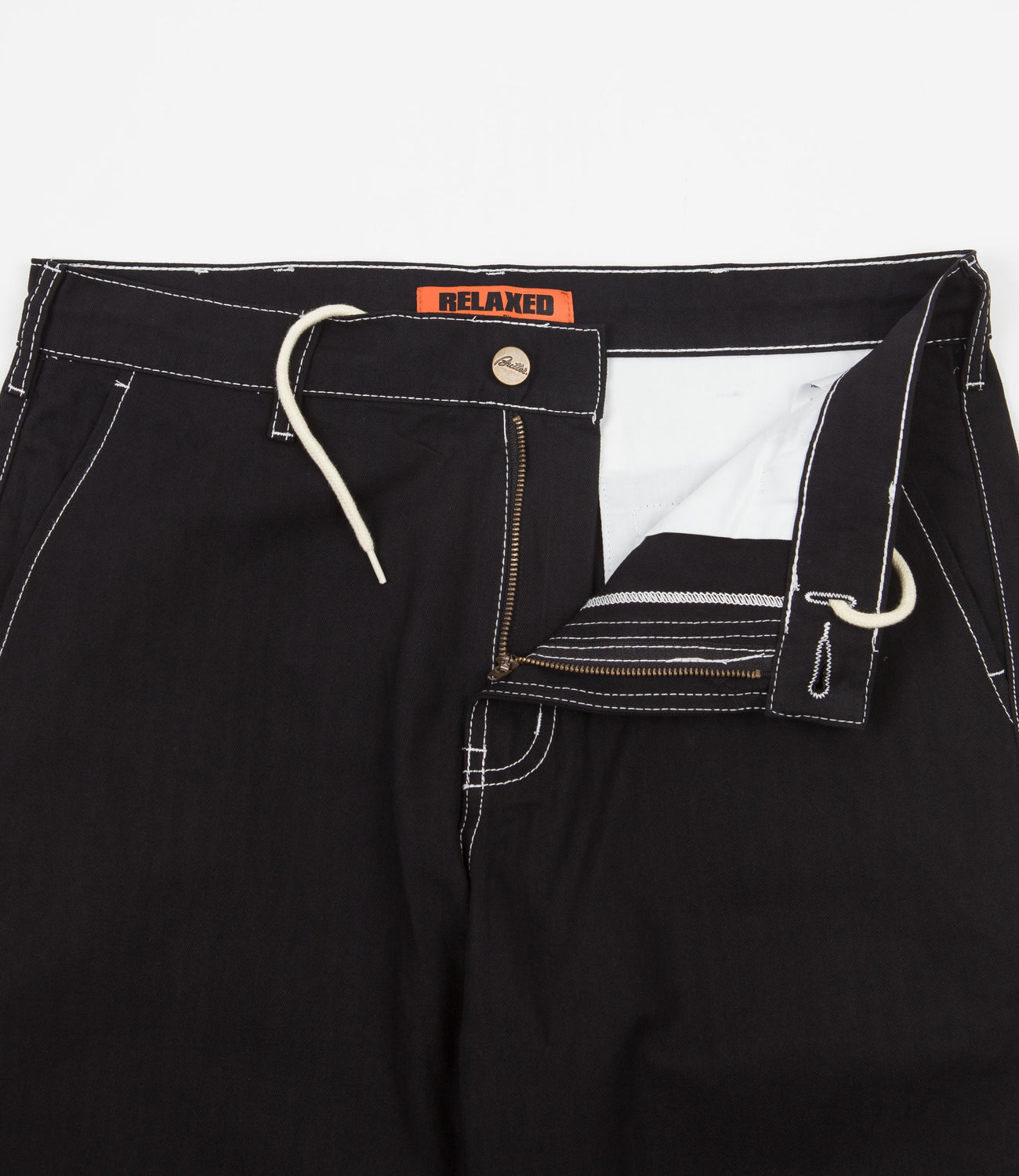 Butter Goods Herringbone Pants Black Flatspot