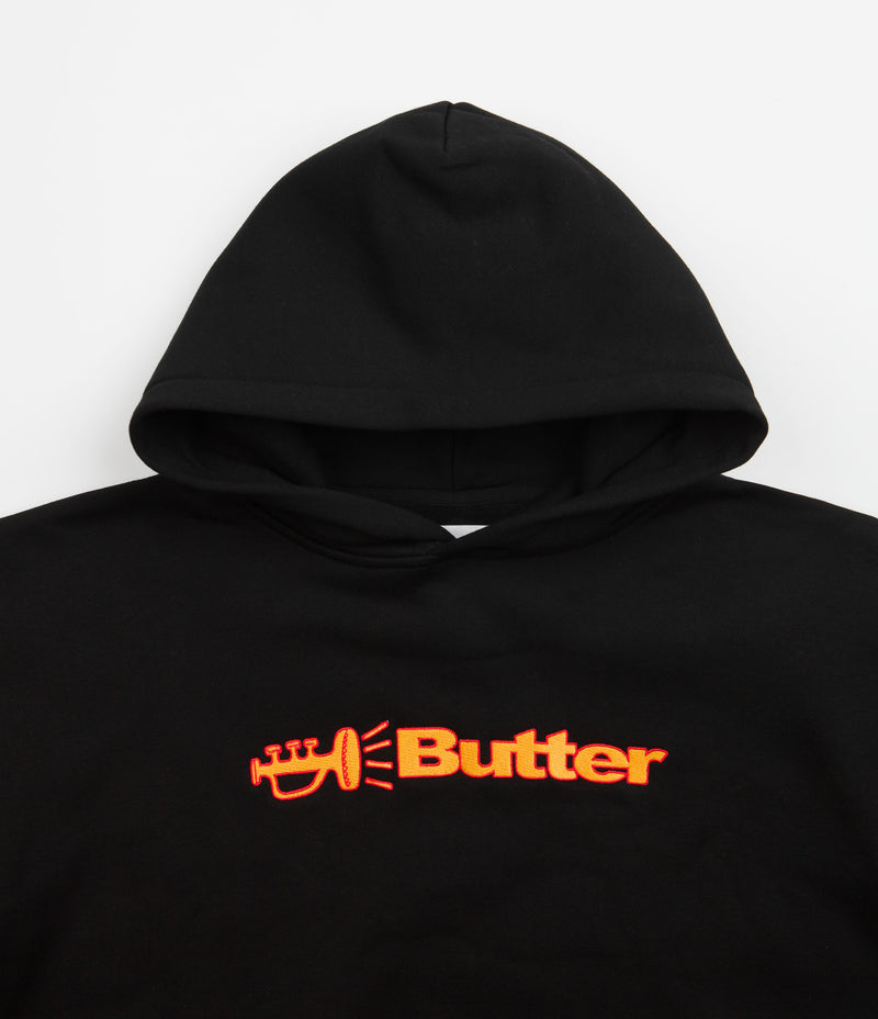 Butter Goods Horn Logo Hoodie Black Flatspot