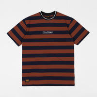 Butter Goods Jacquard Stripe T-Shirt - Brown / Navy thumbnail