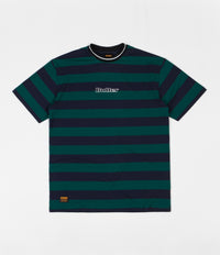 Butter Goods Jacquard Stripe T-Shirt - Forest / Navy