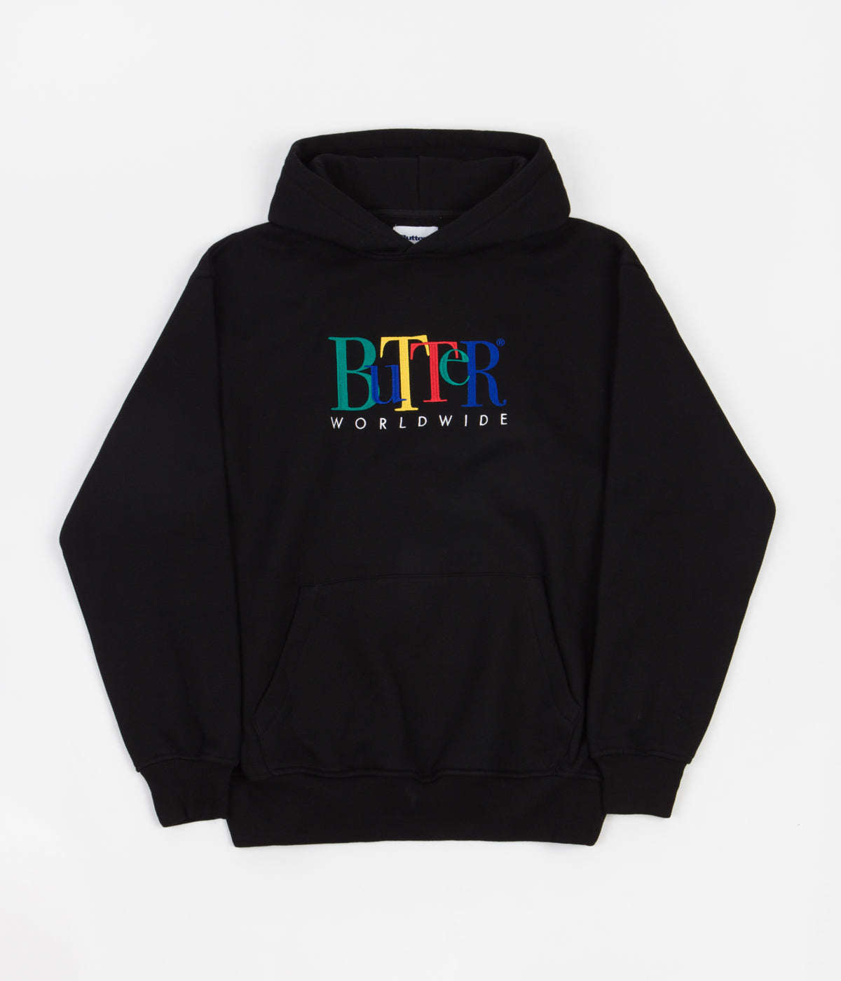 Butter Goods Jumble Embroidered Hoodie Black Flatspot