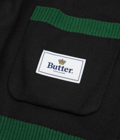 Butter Goods Lovers Rock Knitted Cardigan - Black / Green