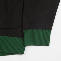 Butter Goods Lovers Rock Knitted Cardigan - Black / Green thumbnail