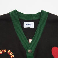 Butter Goods Lovers Rock Knitted Cardigan - Black / Green thumbnail