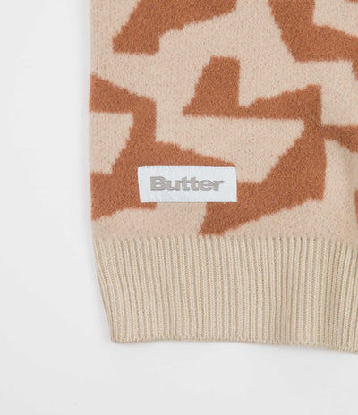 Butter Goods Mohair Knitted Vest - Brown / Tan