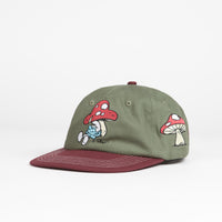 Butter Goods x The Smurfs Mushroom Cap - Army / Wine thumbnail