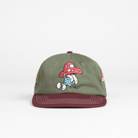 Butter Goods x The Smurfs Mushroom Cap - Army / Wine thumbnail