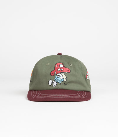 Butter Goods x The Smurfs Mushroom Cap - Army / Wine