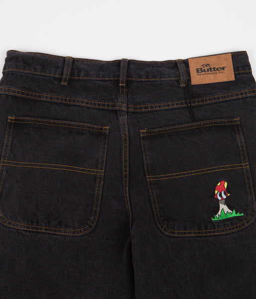 Butter Goods Mushroom Denim Pants Washed Black Flatspot