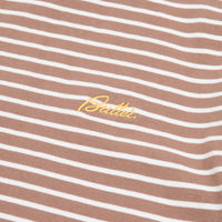 Butter Goods Parks Stripe T-Shirt - Mauve / White thumbnail