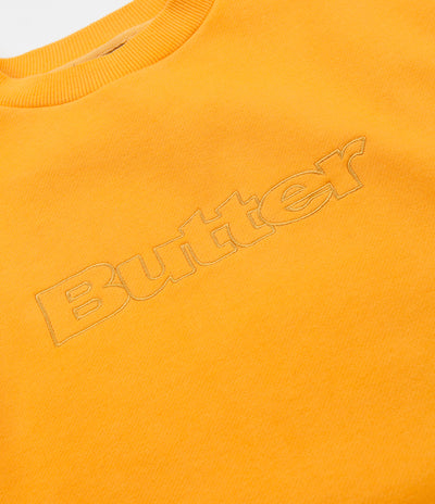 Butter Goods Pigment Dye Crewneck Sweatshirt - Yellow