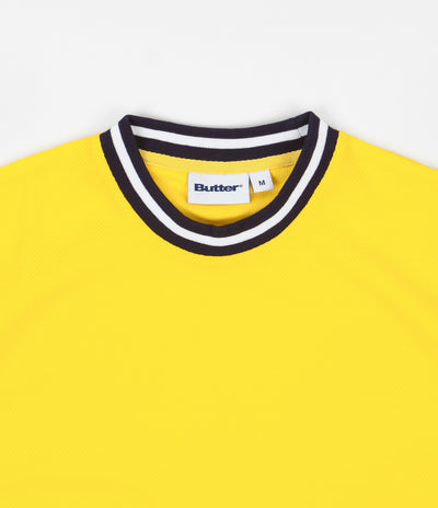 Butter Goods Pique Ringer T-Shirt - Yellow