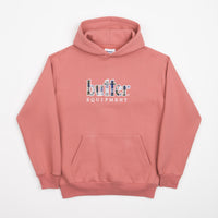 Butter Goods Plaid Applique Hoodie - Coral thumbnail
