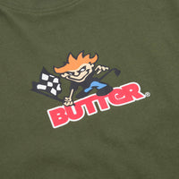 Butter Goods Racing Logo T-Shirt - Army Green thumbnail