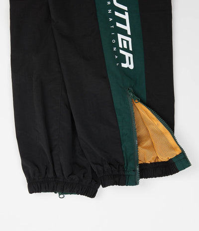 Butter Goods Runner Tracksuit Pants - Black / Forest