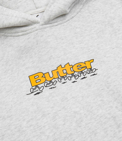 Butter Goods Running Logo Hoodie - Heather Grey