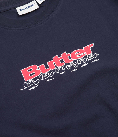 Butter Goods Running Logo T-Shirt - Navy