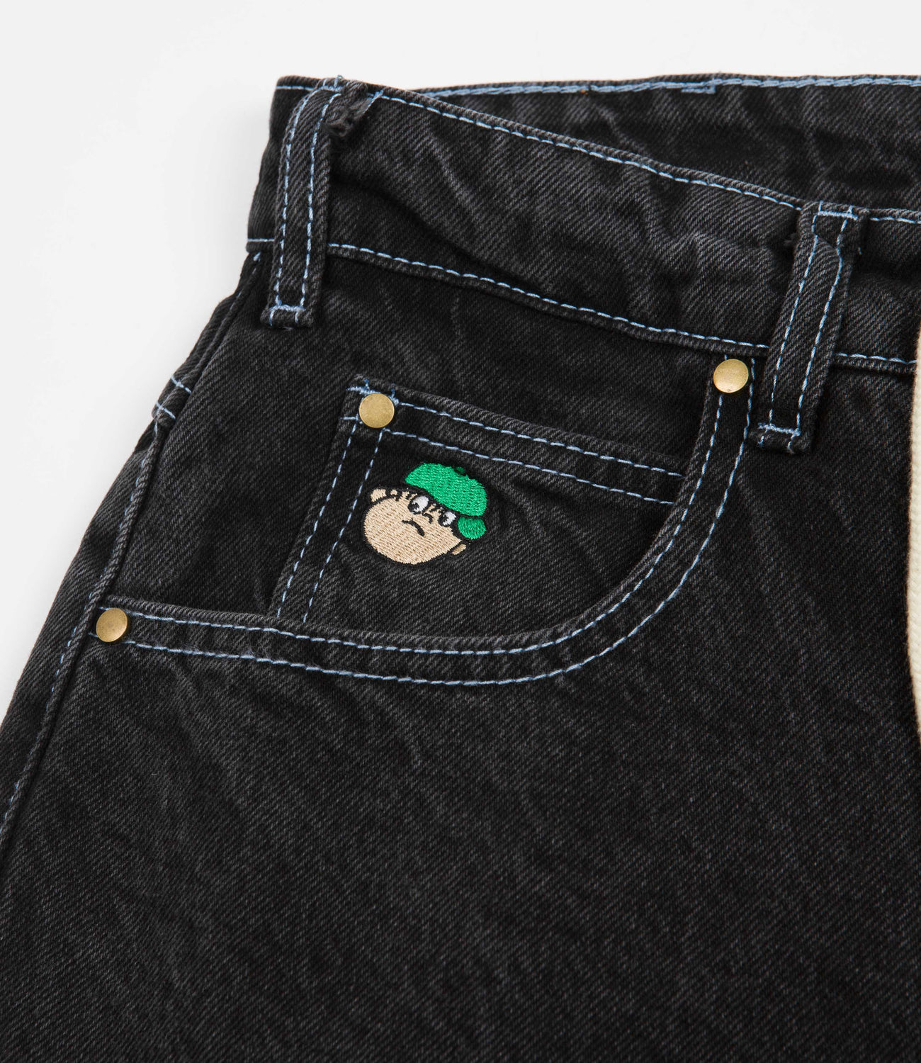 Butter Goods Santosuosso Denim Pants Washed Black Flatspot