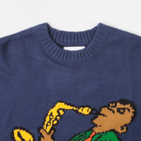 Butter Goods Sax Knit Sweatshirt - Navy thumbnail